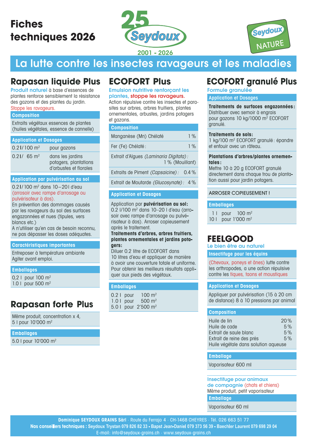 Fiches techniques espaces verts